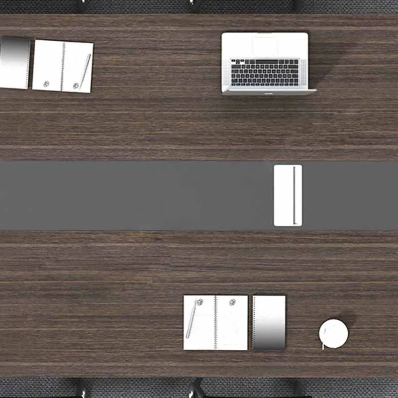 Bureau d'écriture en bois de style industriel, bureau à base métallique pour bureau Clearhalo