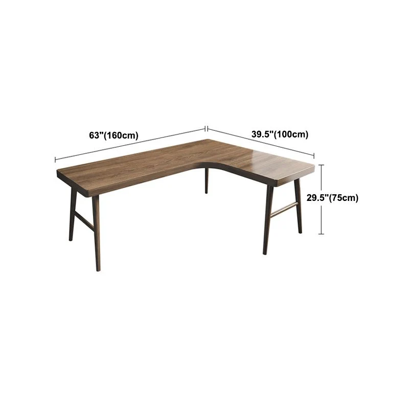Bureau d'écriture en bois de style moderne, bureau en forme de L pour chambre à coucher et bureau Clearhalo
