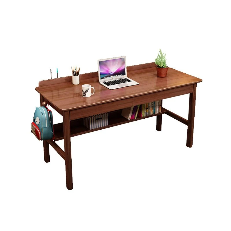 Bureau d'écriture en bois de Style moderne, Table de travail rectangulaire avec 2 pieds pour la maison Clearhalo