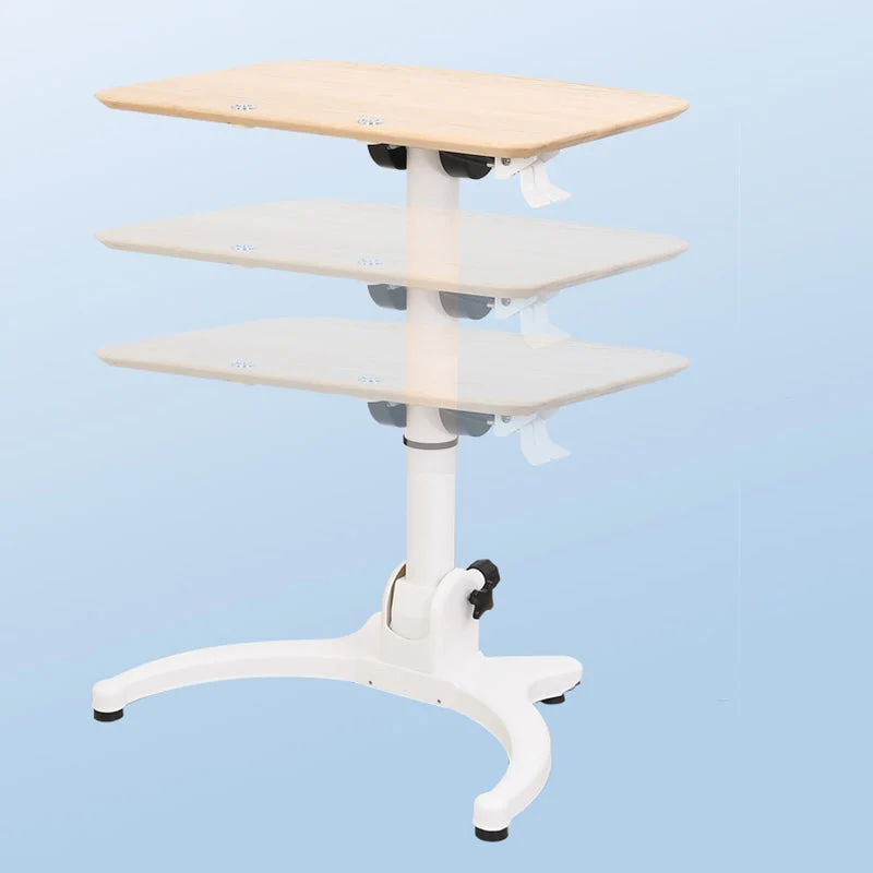 Bureau d'écriture en bois de table pliable pour ordinateur portable de forme rectangulaire en naturel/blanc/marron Clearhalo