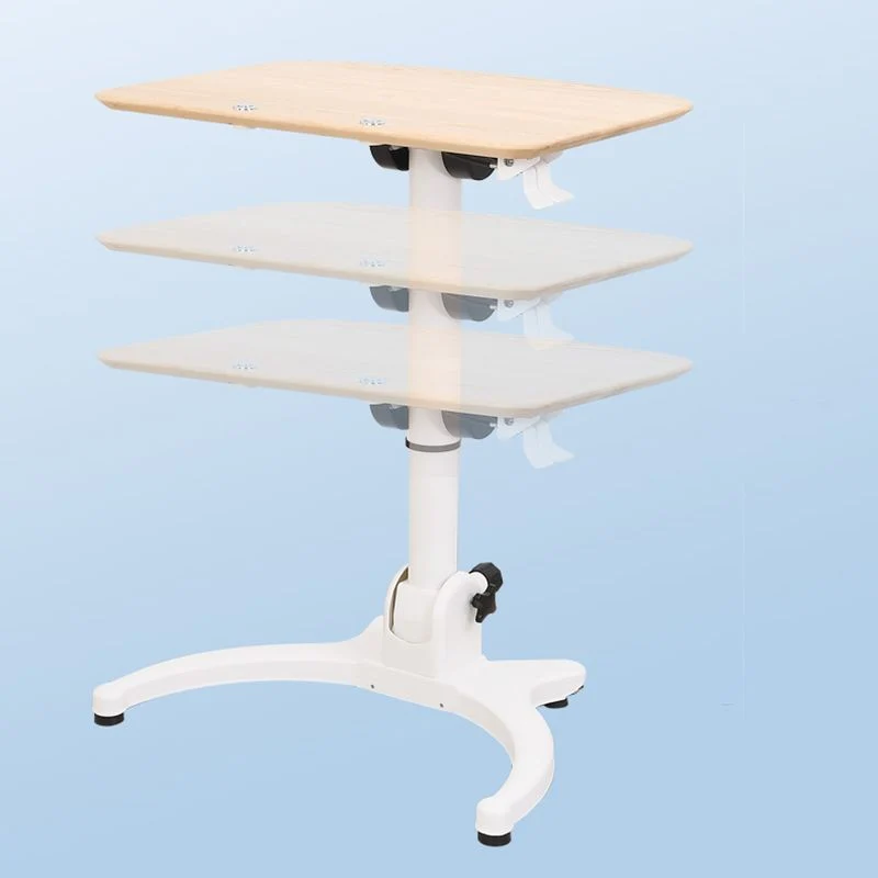 Bureau d'écriture en bois de table pliable pour ordinateur portable de forme rectangulaire en naturel/blanc/marron Clearhalo