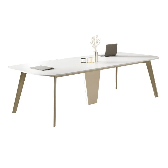 Bureau d'écriture contemporain avec base en bois manufacturé pour bureau Clearhalo