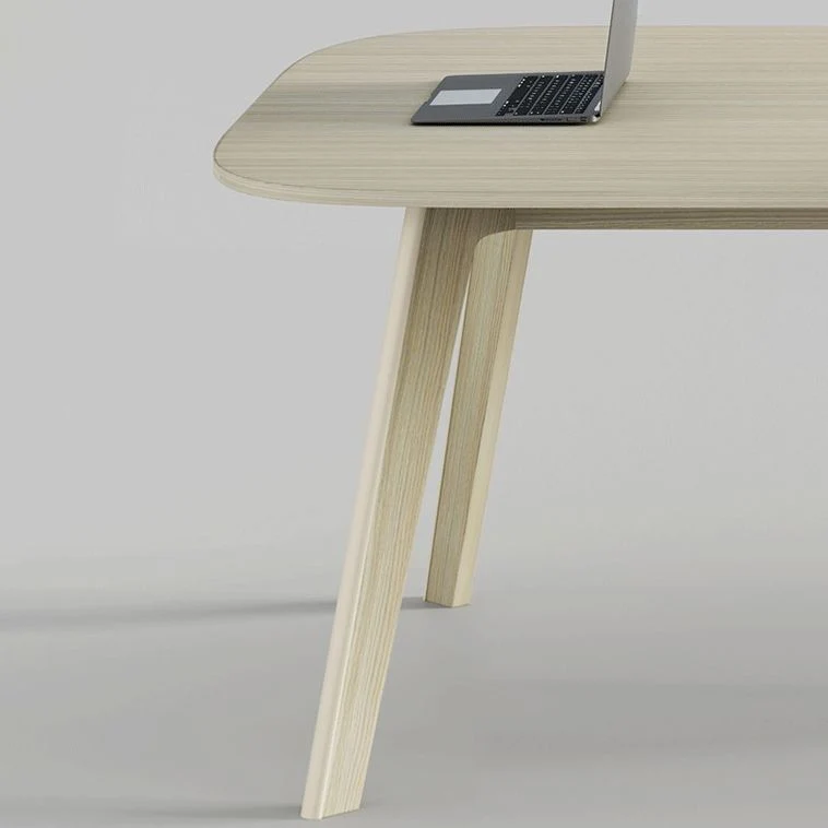 Bureau d'écriture contemporain avec base en bois manufacturé pour bureau Clearhalo