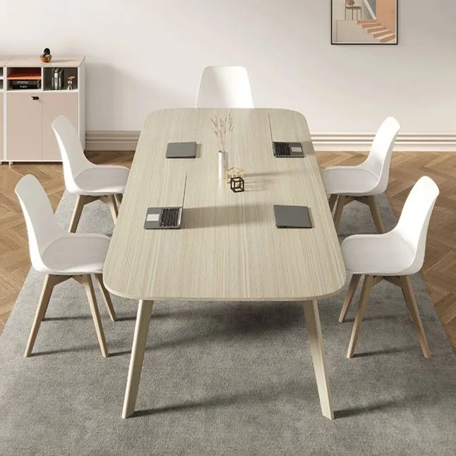 Bureau d'écriture contemporain avec base en bois manufacturé pour bureau Clearhalo