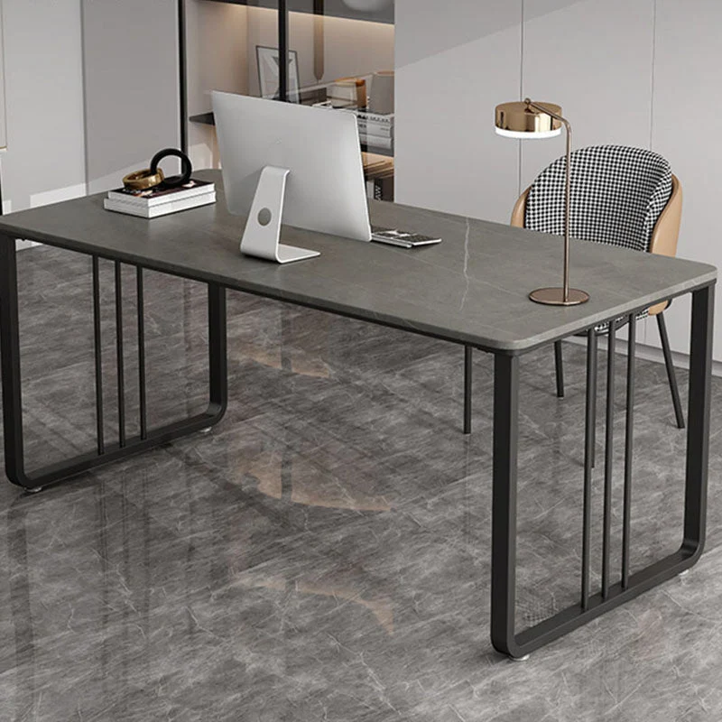 Bureau d'écriture contemporain à base de traîneau en pierre, 29,53" de hauteur Clearhalo