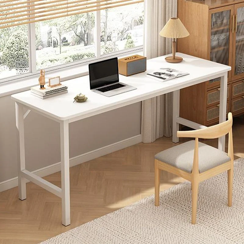 Bureau d'écriture contemporain en bois avec base en forme de H, 29,5" H Clearhalo