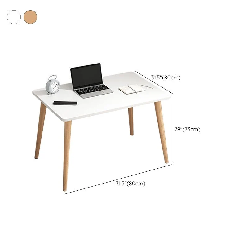 Bureau d'écriture contemporain en bois, base Parsons, bureau de 28,74 pouces de hauteur Clearhalo