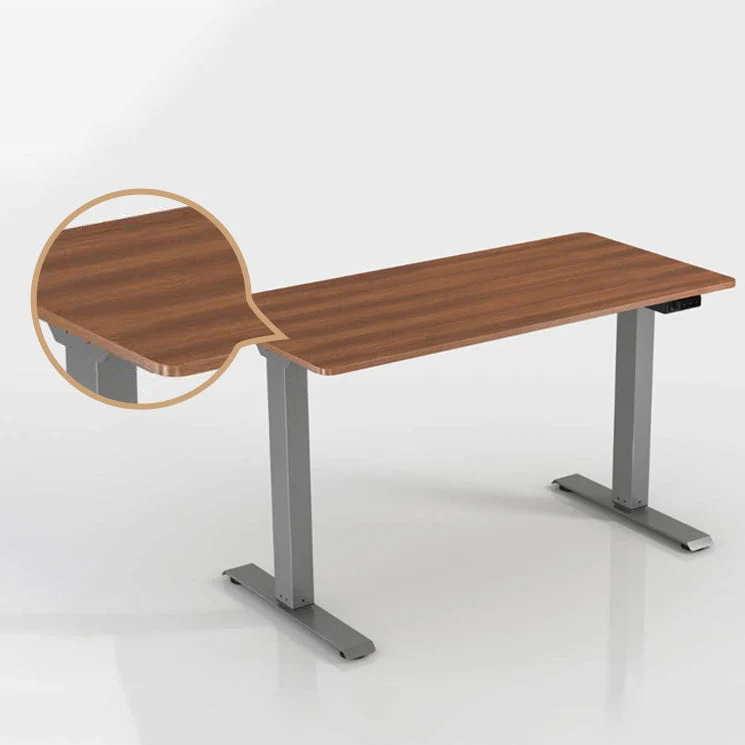 Bureau d'écriture contemporain en bois, bureau réglable de 47,6 pouces de hauteur pour la maison Clearhalo