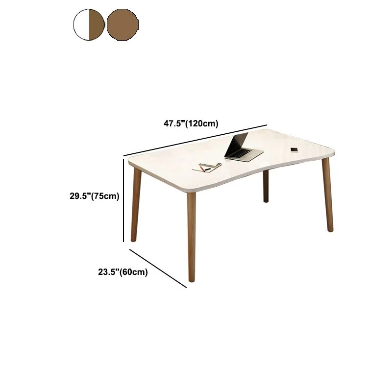 Bureau d'écriture contemporain en bois Bureau de type base Parsons Clearhalo