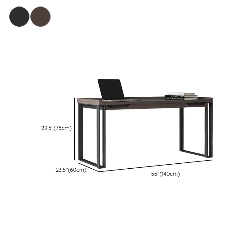 Bureau d'écriture contemporain en bois d'ingénierie, bureau rectangulaire avec pieds pour chambre à coucher Clearhalo