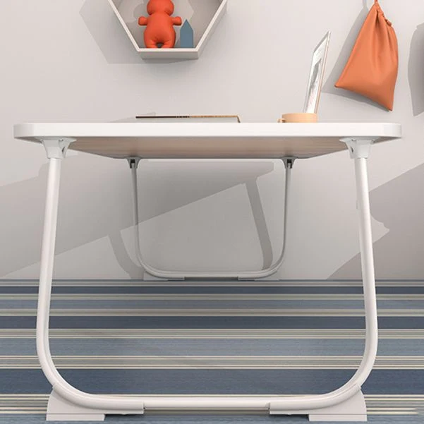 Bureau d'écriture contemporain en bois d'ingénierie, bureau de chambre à coucher avec pieds blancs Clearhalo