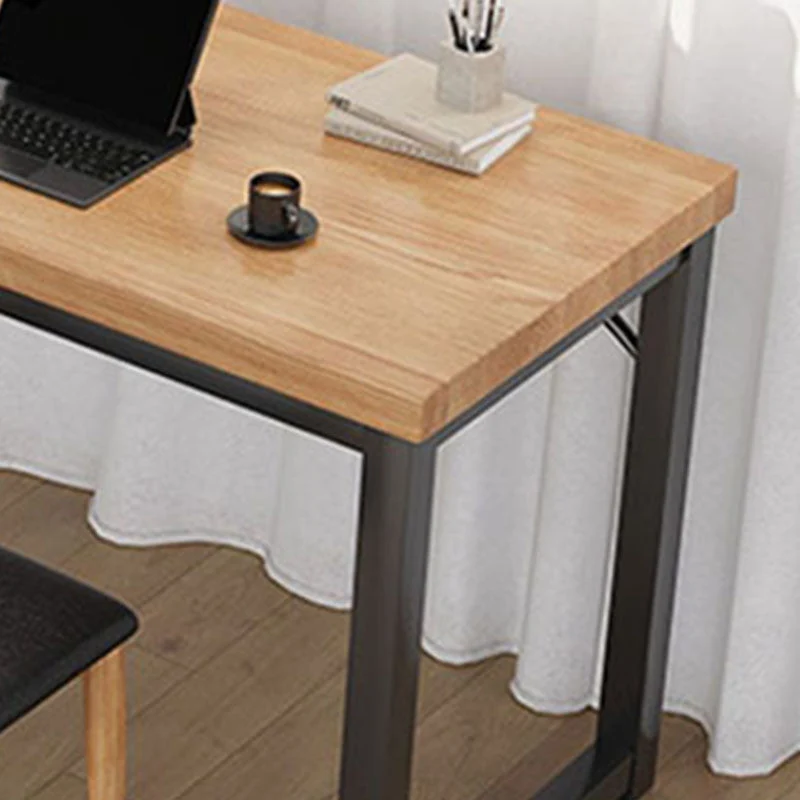Bureau d'écriture contemporain en bois d'ingénierie, bureau rectangulaire avec pieds en métal Clearhalo