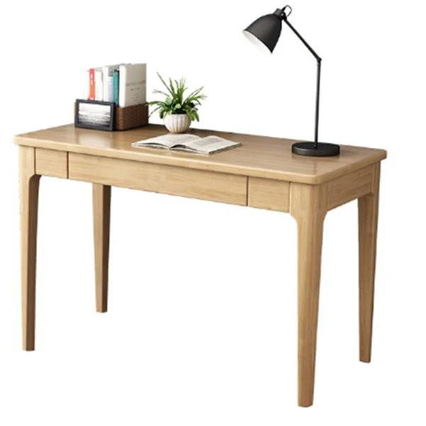 Bureau d'écriture contemporain en bois massif de 21,65 po avec tiroirs Clearhalo