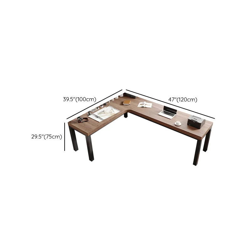 Bureau d'écriture contemporain en bois massif de 29,25 pouces de hauteur Clearhalo