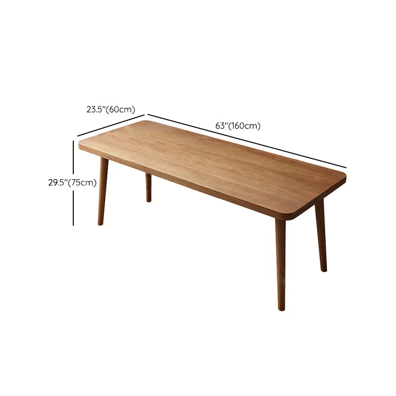 Bureau d'écriture contemporain en bois massif de 29,53 pouces de hauteur avec base Parsons Clearhalo