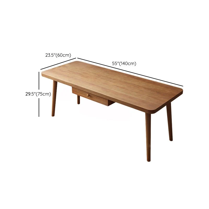 Bureau d'écriture contemporain en bois massif de 29,53 pouces de hauteur avec base Parsons Clearhalo