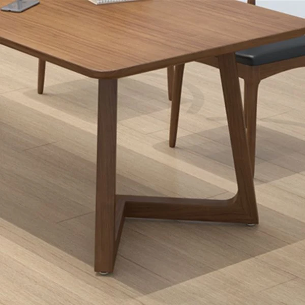 Bureau d'écriture contemporain en bois massif avec base traîneau de 29,53 po de hauteur Clearhalo