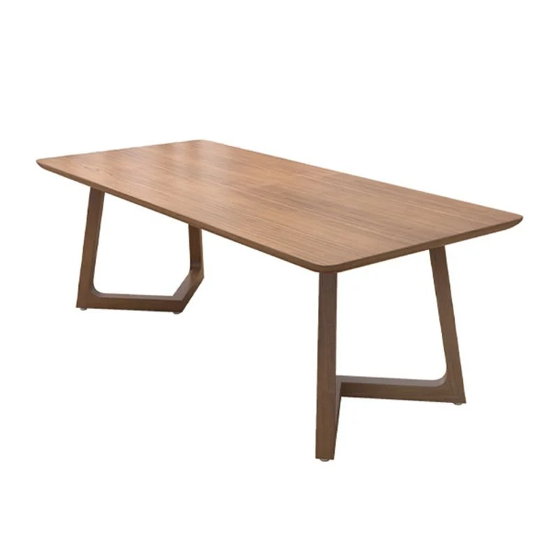 Bureau d'écriture contemporain en bois massif avec base traîneau de 29,53 po de hauteur Clearhalo