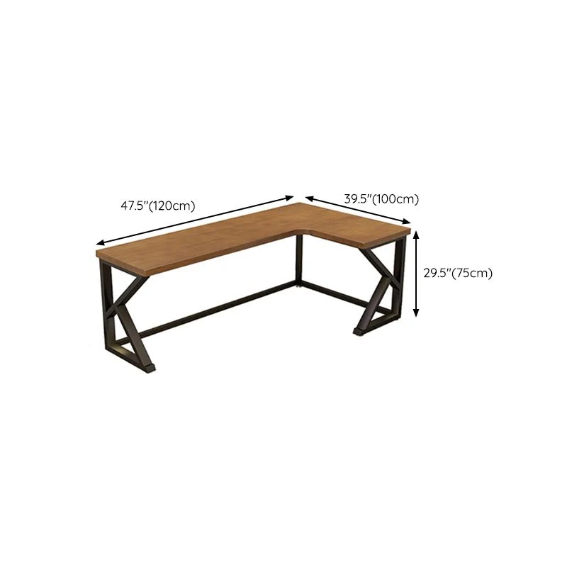 Bureau d'écriture contemporain en bois massif avec pieds Clearhalo