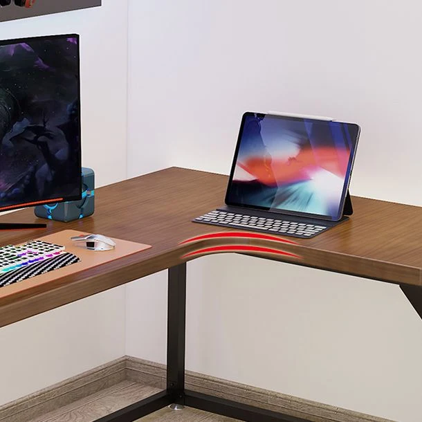 Bureau d'écriture contemporain en bois massif avec pieds Clearhalo
