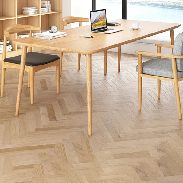 Bureau d'écriture contemporain en bois massif, bureau naturel courbé Clearhalo