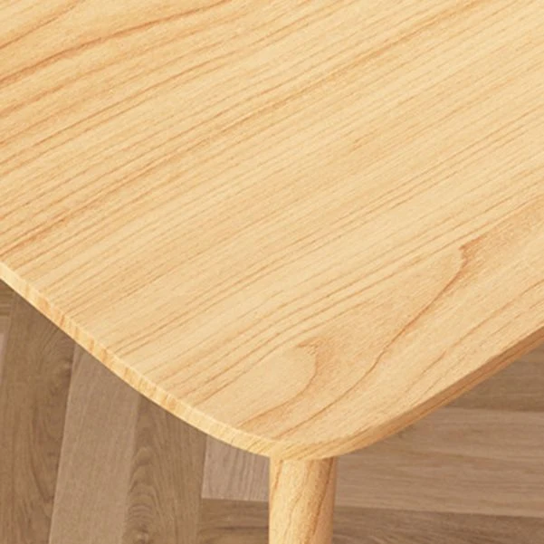 Bureau d'écriture contemporain en bois massif, bureau naturel courbé Clearhalo