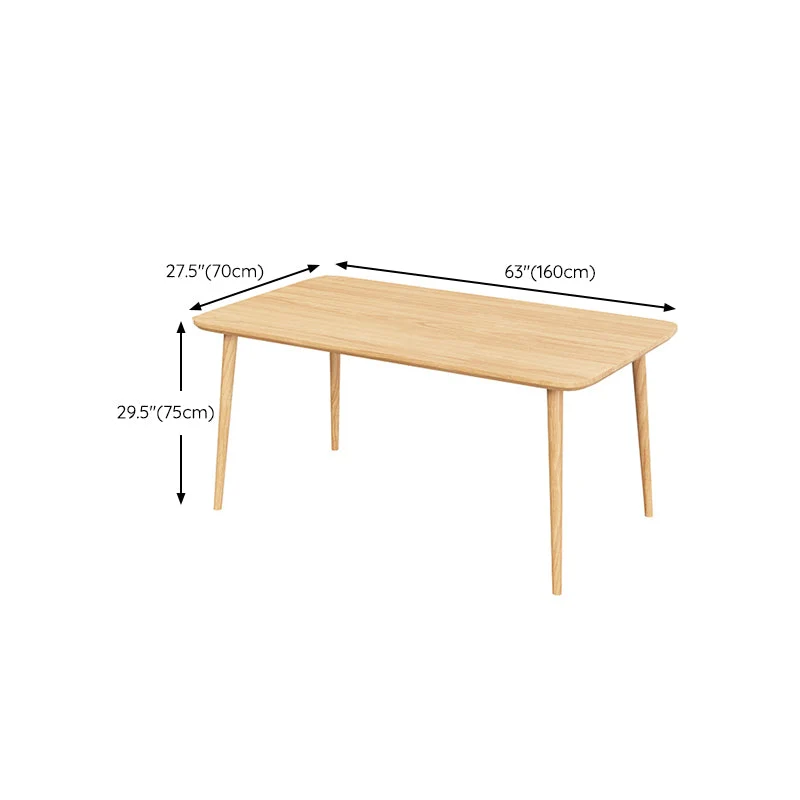 Bureau d'écriture contemporain en bois massif, bureau naturel courbé Clearhalo
