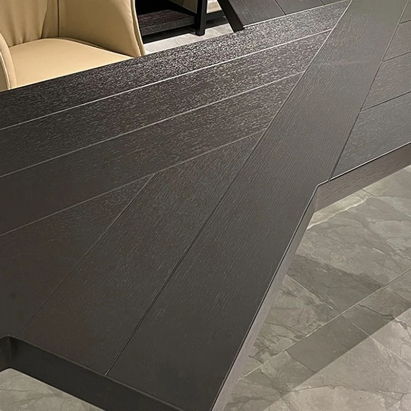 Bureau d'écriture contemporain en bois massif, hauteur de 29,5 po, avec pieds Clearhalo