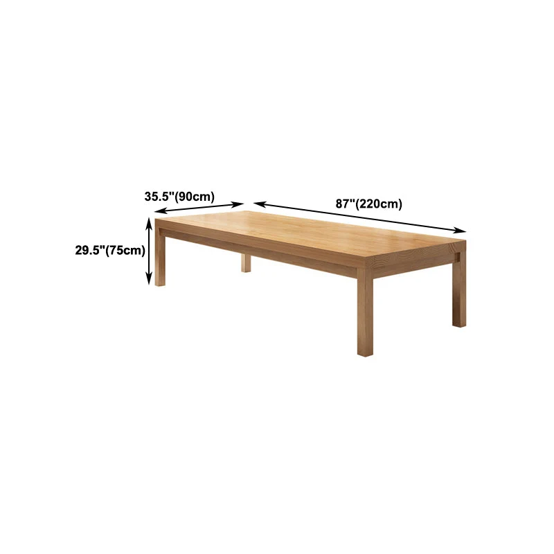 Bureau d'écriture contemporain en bois massif naturel de 30 po H Clearhalo