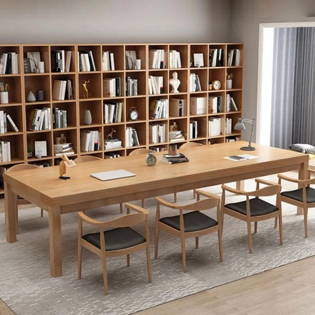 Bureau d'écriture contemporain en bois massif naturel de 30 po H Clearhalo