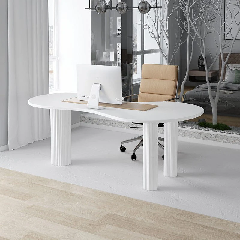 Bureau d'écriture contemporain en bois de pin avec pieds Clearhalo