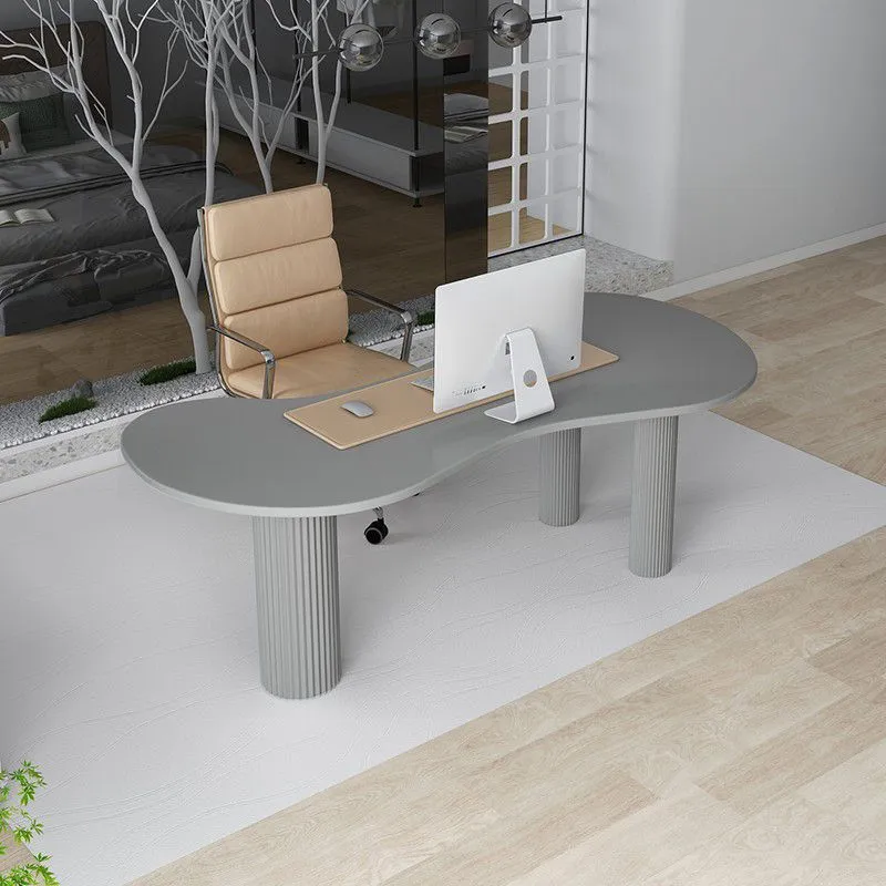 Bureau d'écriture contemporain en bois de pin avec pieds Clearhalo