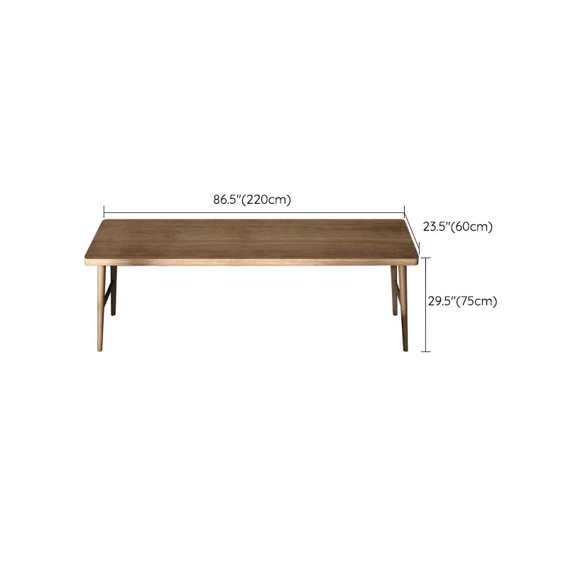Bureau d'écriture contemporain en bois pour chambre à coucher, bureau marron avec pieds Clearhalo