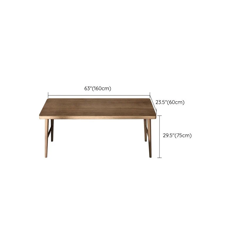 Bureau d'écriture contemporain en bois pour chambre à coucher, bureau marron avec pieds Clearhalo