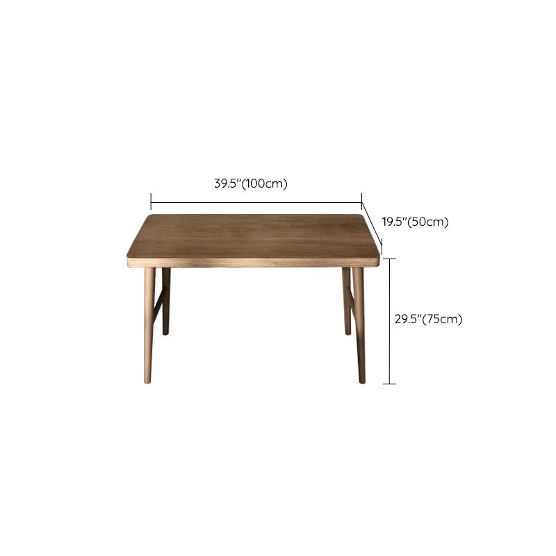 Bureau d'écriture contemporain en bois pour chambre à coucher, bureau marron avec pieds Clearhalo