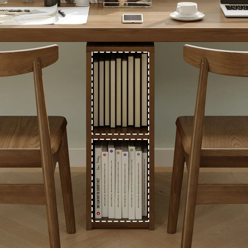 Bureau d'écriture contemporain en bois pour chambre à coucher, bureau marron avec pieds Clearhalo