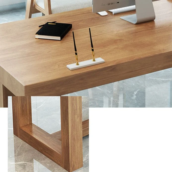 Bureau d'écriture contemporain Bureau rectangulaire en bois massif de pin Clearhalo