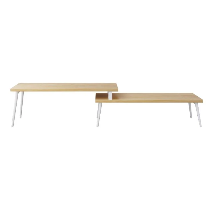 Bureau d'écriture contemporain en forme de L, bureau en bois de pin, base Parsons Clearhalo