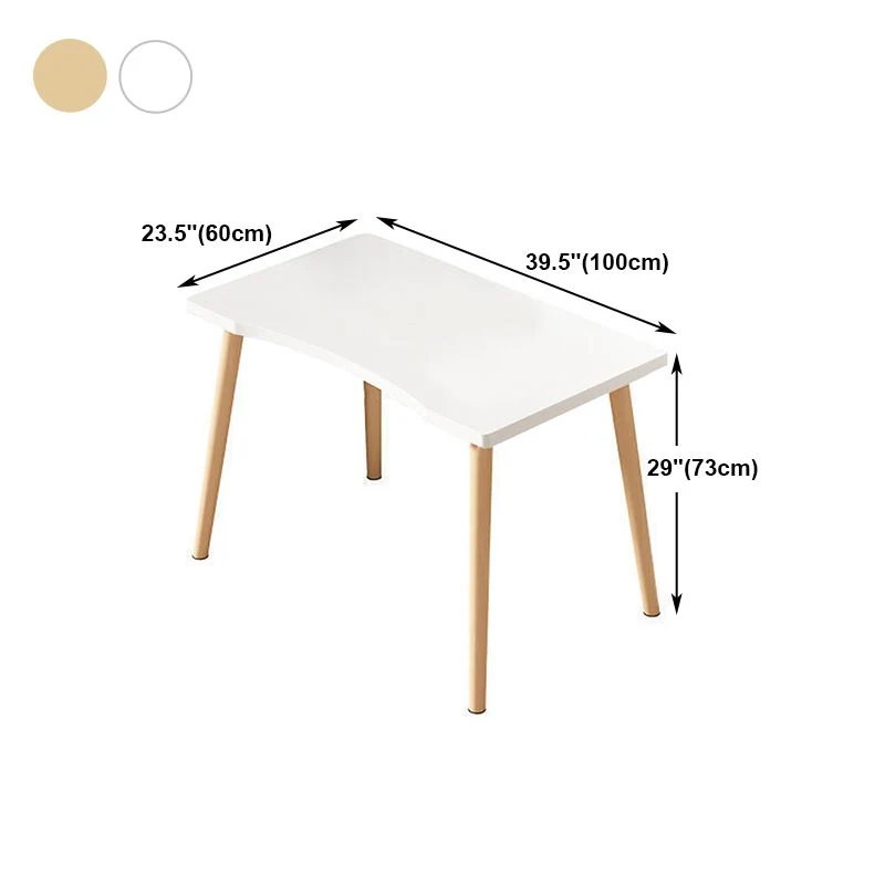 Bureau d'écriture contemporain de forme libre, bureau à base Parsons en bois manufacturé Clearhalo