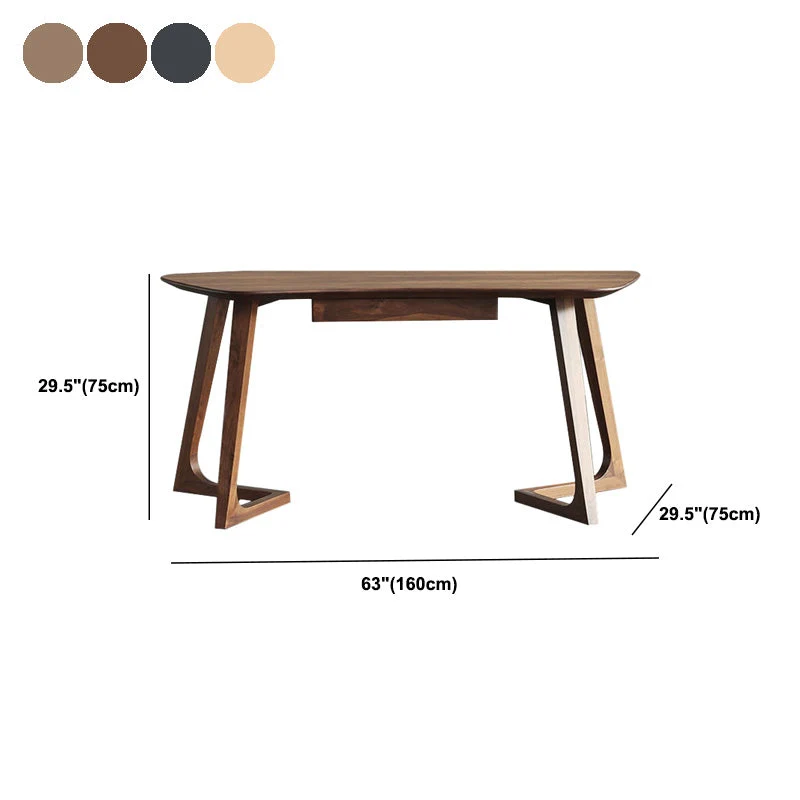 Bureau d'écriture contemporain en frêne de 30 po de hauteur, finition mate Clearhalo