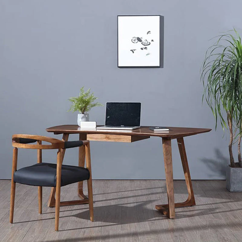 Bureau d'écriture contemporain en frêne de 30 po de hauteur, finition mate Clearhalo
