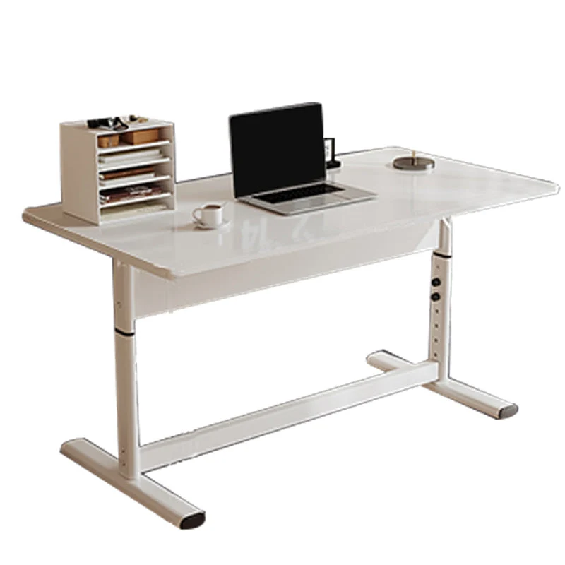 Bureau d'écriture contemporain à hauteur réglable, bureau rectangulaire à domicile Clearhalo