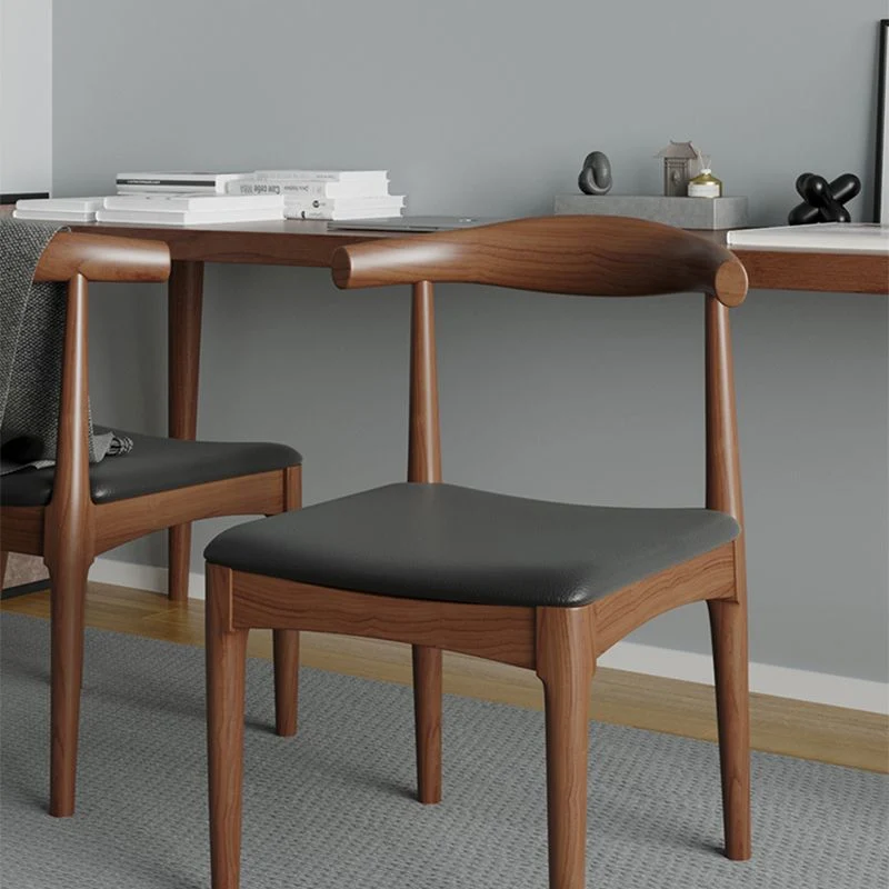 Bureau d'écriture contemporain marron, bureau en bois massif avec pieds Clearhalo