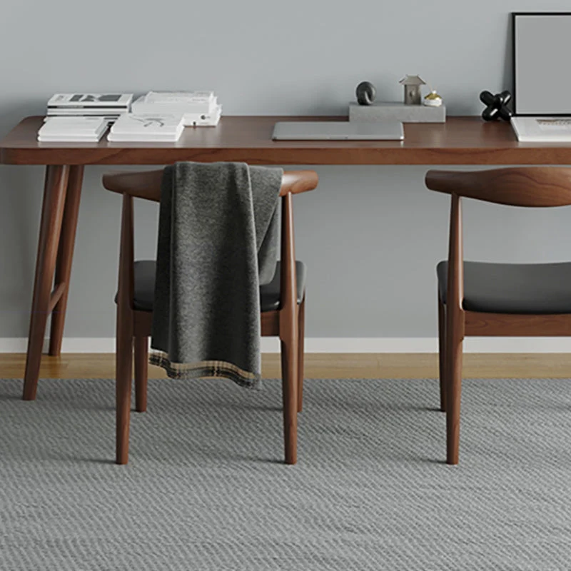 Bureau d'écriture contemporain marron, bureau en bois massif avec pieds Clearhalo