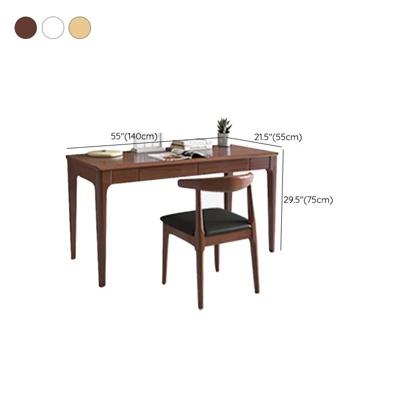 Bureau d'écriture contemporain Parsons Home Bureau de bureau de 29,5 pouces de haut avec tiroir Clearhalo