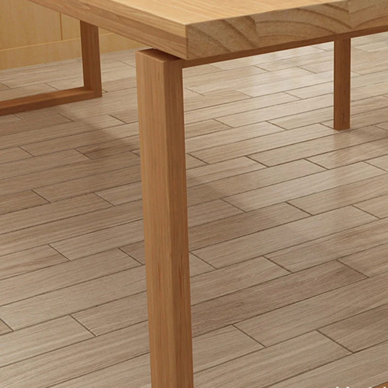 Bureau d'écriture contemporain en pin de 29,52 po de hauteur, bureau naturel pour la maison Clearhalo