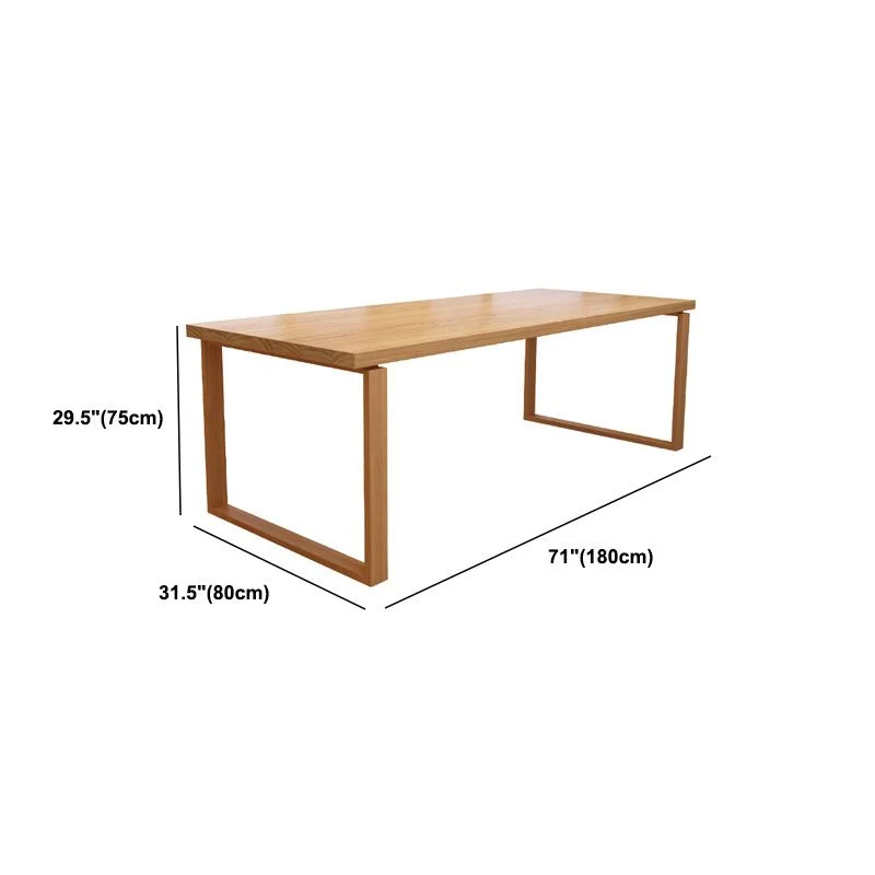 Bureau d'écriture contemporain en pin de 29,52 po de hauteur, bureau naturel pour la maison Clearhalo