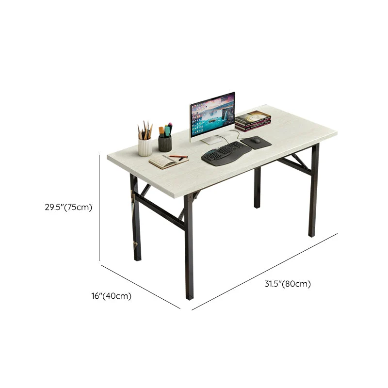 Bureau d'écriture contemporain pliable avec base Parsons, bureau à domicile, 29,5" H Clearhalo