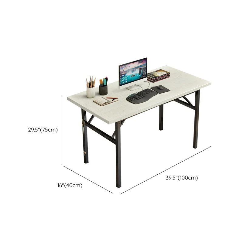 Bureau d'écriture contemporain pliable avec base Parsons, bureau à domicile, 29,5" H Clearhalo