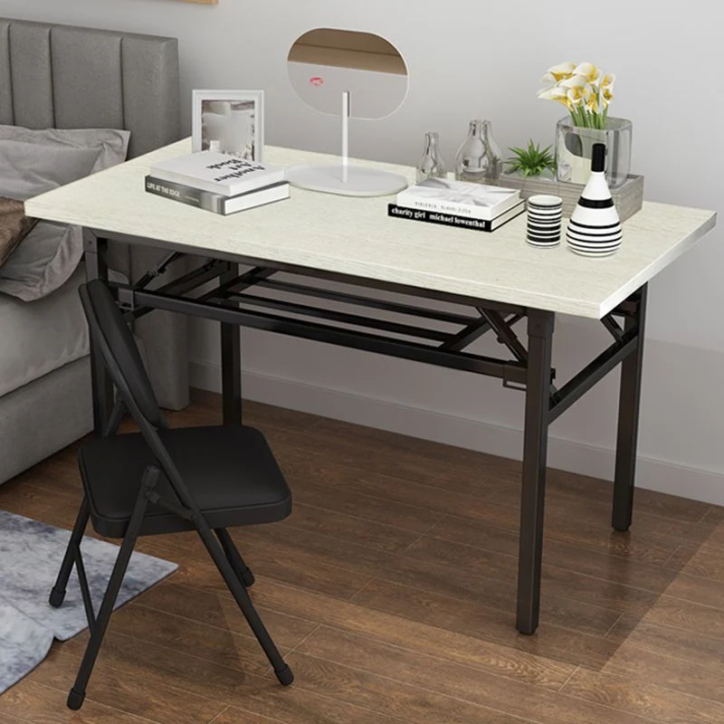 Bureau d'écriture contemporain pliable avec base Parsons, bureau à domicile, 29,5" H Clearhalo